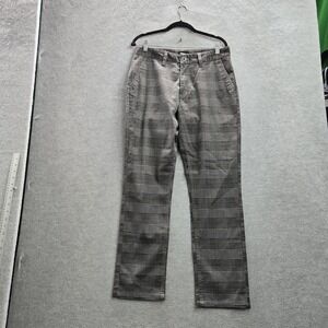 Brixton Men Pants 30/30 Gray Dress Check Glen Plaid Houndstooth Standard Fit 30"